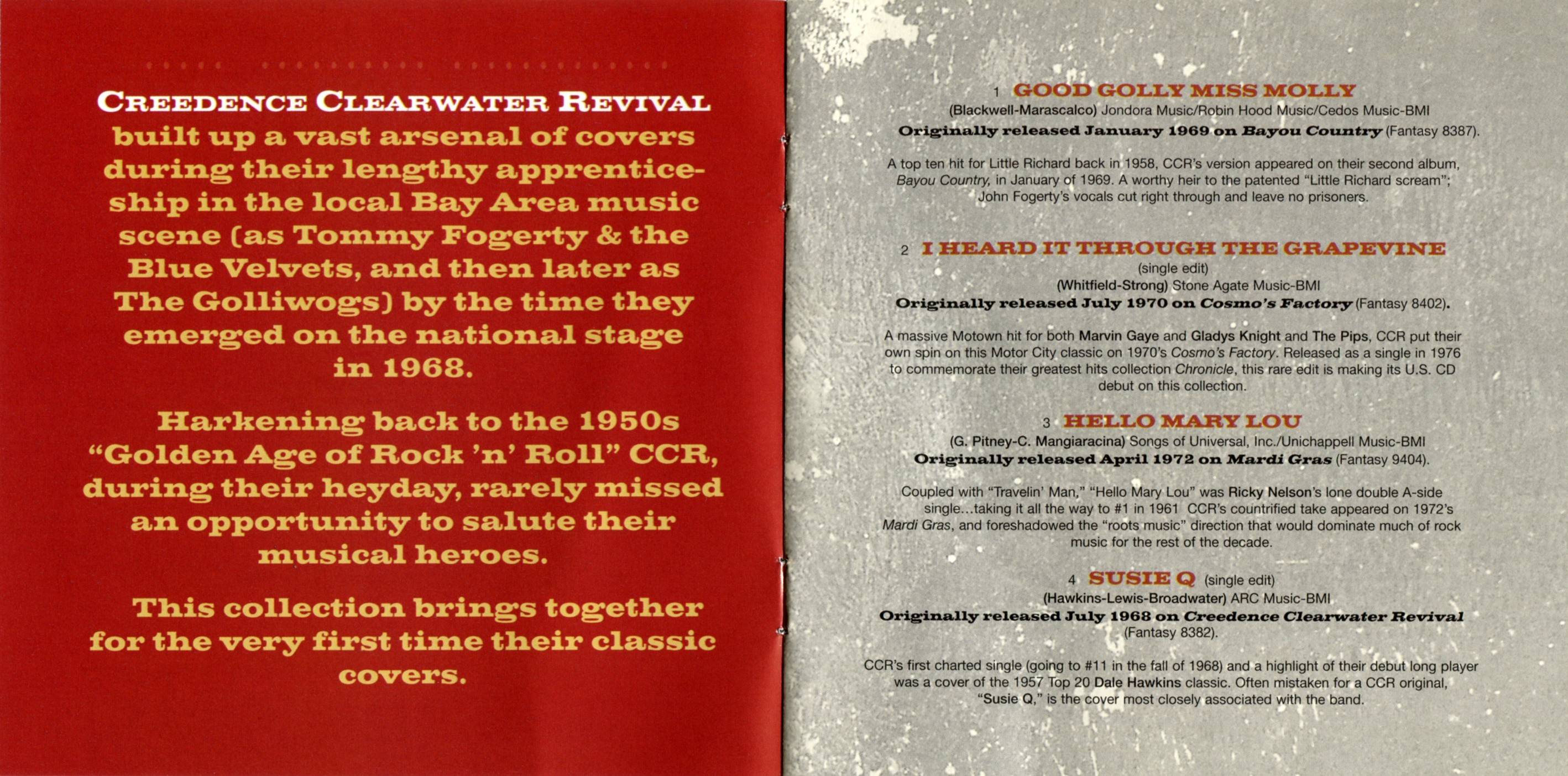 Creedence Clearwater Revival Covers The Classics : Booklet 2